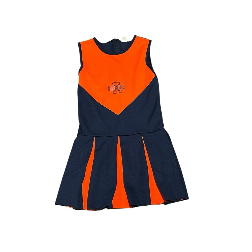 Girls Size 12 Illinois Cheerleader U Of I Blue Orange Dress University Cheer